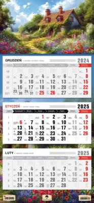 Kalendarz 2025 Trójdzielny płaska główka Romantico. Autor: Pan Kalendarzyk. SmakLiter.pl Okładka książki Kalendarz 2025 Trójdzielny płaska główka Romantico