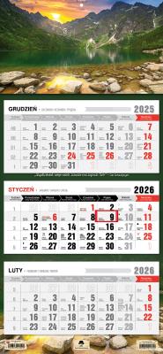 Kalendarz 2025 Trójdzielny płaska główka Tatry. Autor: Pan Kalendarzyk. SmakLiter.pl Okładka książki Kalendarz 2025 Trójdzielny płaska główka Tatry