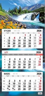 Opakowanie Kalendarz 2025 trójdzielny płaska główka wodospad