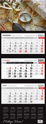 Kalendarz 2025 Trójdzielny Premium Antyczna mapa. Autor: Pan Kalendarzyk. SmakLiter.pl Okładka książki Kalendarz 2025 Trójdzielny Premium Antyczna mapa