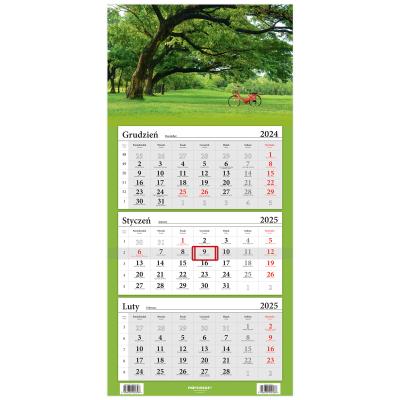 Opakowanie Kalendarz 2025 Trójdzielny Rower w parku