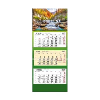 Opakowanie Kalendarz 2025 trójdzielny Wodospady SB6-5