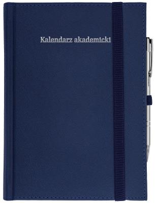 Okładka książki Kalendarz akademicki A5 tyg Cross z gumką granat