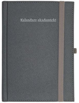 Okładka książki Kalendarz akademicki A5 tyg Cross z gumką srebrny