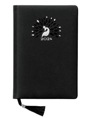 Opakowanie Kalendarz książkowy 2024 kobiecy A5 dzienny czarny
