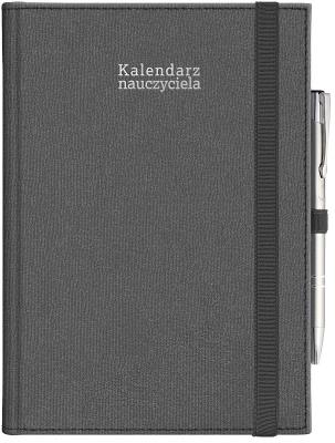 Okładka książki Kalendarz naucz. 2024/2025 A5 tyg. gumka czarny