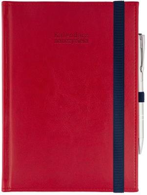 Opakowanie Kalendarz naucz. 2024/2025 A5 tyg. gumka czerwony