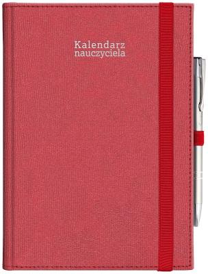 Okładka książki Kalendarz naucz. 2024/2025 A5 tyg. gumka czerwony