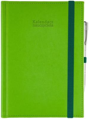 Okładka książki Kalendarz naucz. 2024/2025 A5 tyg. gumka seledyn