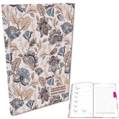 Opakowanie Kalendarz nauczyciela 2024/2025 A5 tygodniowy Kwiaty Kawowe