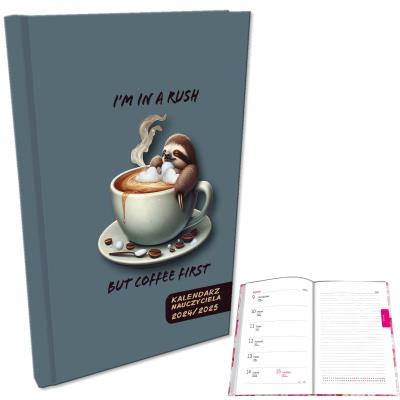 Opakowanie Kalendarz nauczyciela 2024/2025 A5 tygodniowy Leniwiec kawa