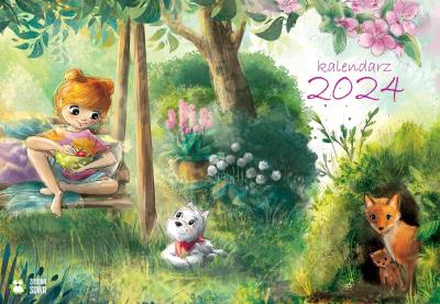 Kalendarz ścienny  2024. Dzieci. Autor: Agnieszka Filipowska. SmakLiter.pl Okładka książki Kalendarz ścienny  2024. Dzieci