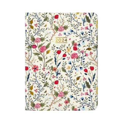Opakowanie Kalendarz tygodniowy 2024 B6 Biały w kwiaty ALBI