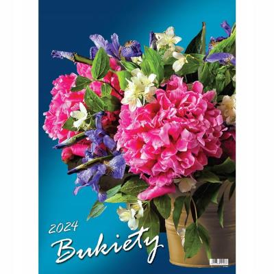 Opakowanie Kalendarz wieloplanszowy 2024 duży ścienny Bukiety
