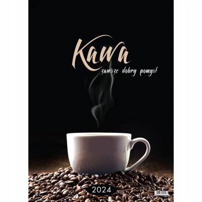 Opakowanie Kalendarz wieloplanszowy 2024 duży ścienny Kawa