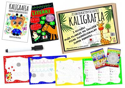 Okładka książki Kaligrafia. Zestaw edukacyjny dla dzieci