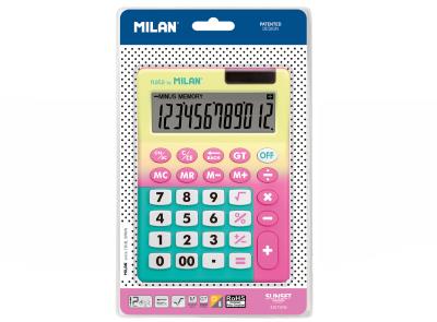 Opakowanie Kalkulator 12 poz. Sunset żółto-różowy MILAN