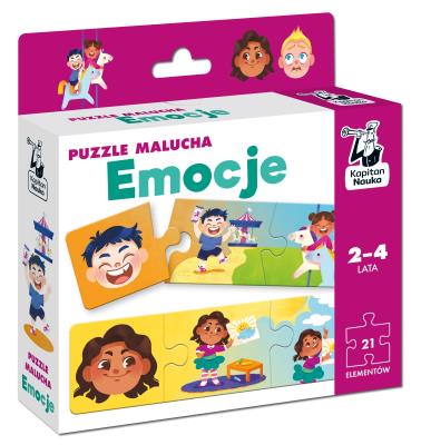 Kapitan Nauka. Emocje. Puzzle malucha. Wydawca: Kapitan Nauka. SmakLiter.pl Opakowanie Kapitan Nauka. Emocje. Puzzle malucha