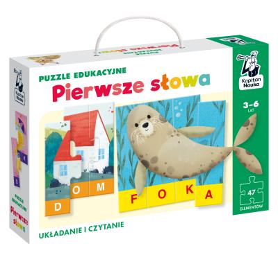 Opakowanie Kapitan Nauka. Puzzle edukacyjne Pierwsze słowa