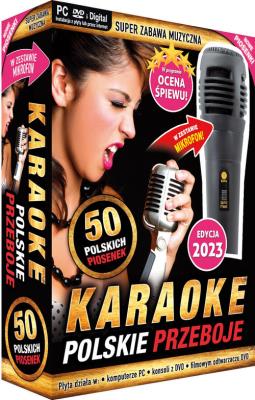 Karaoke Polskie Przeboje edycja 2023 z mikrofonem (PC-DVD). Wydawca: L.K. Avalon. SmakLiter.pl Opakowanie Karaoke Polskie Przeboje edycja 2023 z mikrofonem (PC-DVD)