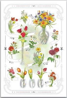 Opakowanie Karnet 12x18 cm B-BD 502 082 + koperta Kwiaty