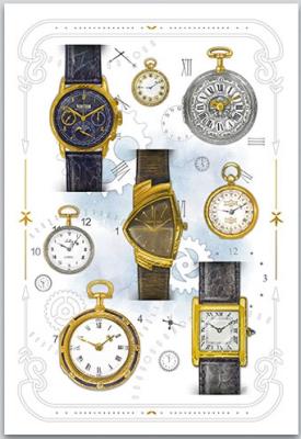 Opakowanie Karnet 12x18 cm B-BD 502 083 + koperta Zegarki