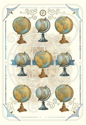 Opakowanie Karnet 12x18 cm B-BD 502 090 + koperta 9 globusów