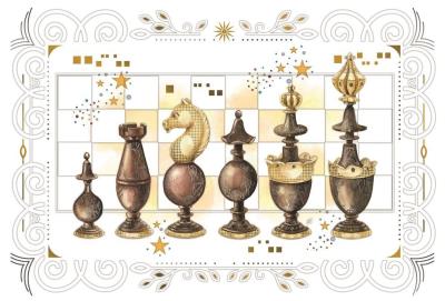 Opakowanie Karnet 12x18 cm B-BD 502 098 + koperta Szachy