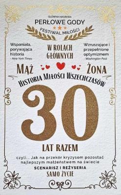 Opakowanie Karnet 30 rocznica ślubu (perłowa)
