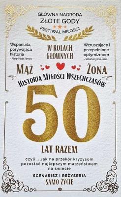 Opakowanie Karnet 50 rocznica ślubu (złota)