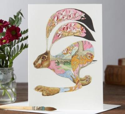 Karnet A008 B6 + koperta Brązowy zając. Wydawca: DM Collection. SmakLiter.pl Opakowanie Karnet A008 B6 + koperta Brązowy zając