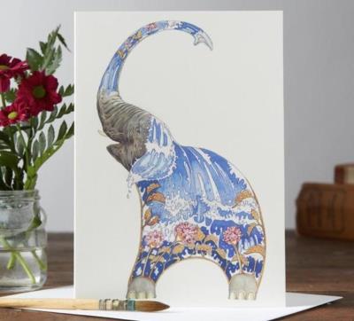 Opakowanie Karnet A031 B6 + koperta Słoń w wodzie