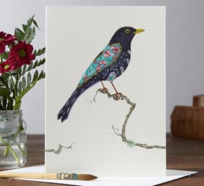 Opakowanie Karnet A046 B6 + koperta Ptak kos