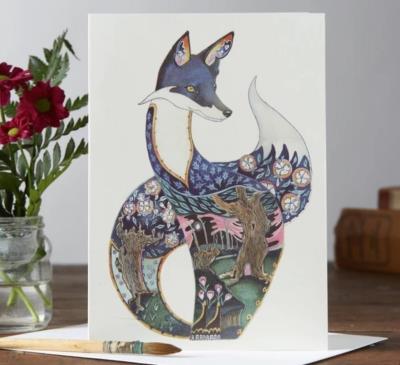 Opakowanie Karnet A060 B6 + koperta Niebieski lis