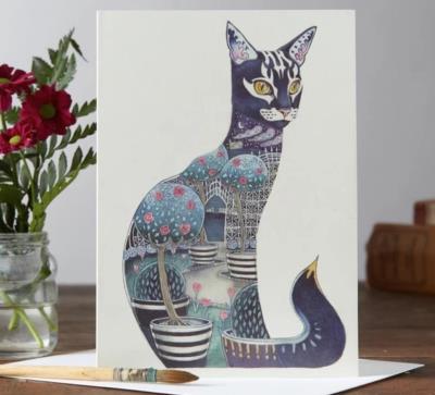 Opakowanie Karnet A061 B6 + koperta Niebieski kot