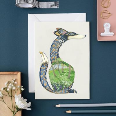 Opakowanie Karnet A143 B6 + koperta Wilk