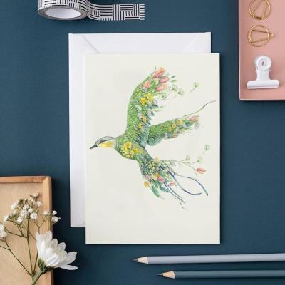 Karnet A152 B6 + koperta Pliszka żółta. Wydawca: DM Collection. SmakLiter.pl Opakowanie Karnet A152 B6 + koperta Pliszka żółta