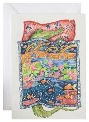 Karnet A170 B6 + koperta Śpiący krokodyl. Wydawca: DM Collection. SmakLiter.pl Opakowanie Karnet A170 B6 + koperta Śpiący krokodyl