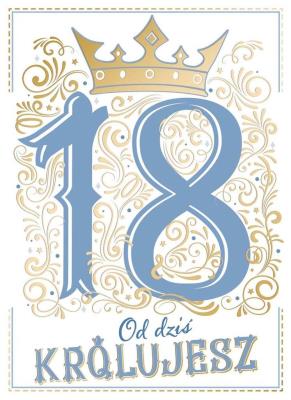 Opakowanie Karnet A5 18 urodziny blue