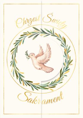 Opakowanie Karnet A5 Chrzest Gołąb