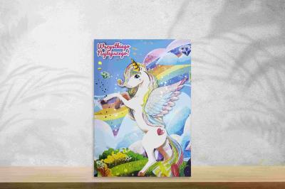 Opakowanie Karnet A5 Jednorożec z sercem
