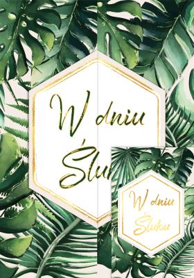 Opakowanie Karnet A5 rozkładany z bilecikiem HS ŚLUB MONSTERA