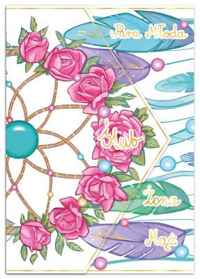 Opakowanie Karnet A5 ślub łapacz snów pionowy z kieszonką