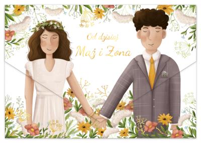 Opakowanie Karnet A5 ślub para młoda boho
