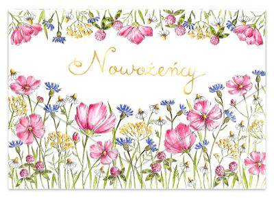 Opakowanie Karnet A5 ślub polne kwiaty