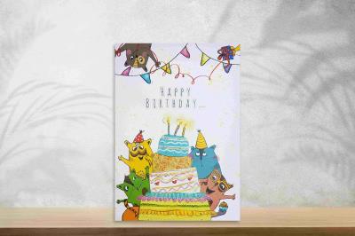 Opakowanie Karnet A5 Tort z kotami