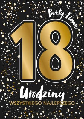 Karnet A5 Urodziny 18 - Glamour black. Wydawca: Henry. SmakLiter.pl Opakowanie Karnet A5 Urodziny 18 - Glamour black