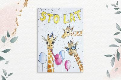 Opakowanie Karnet A5 Żyrafy