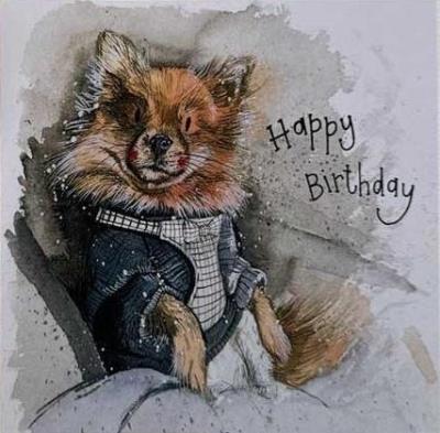 Opakowanie Karnet AC864 Urodziny Pies Molly