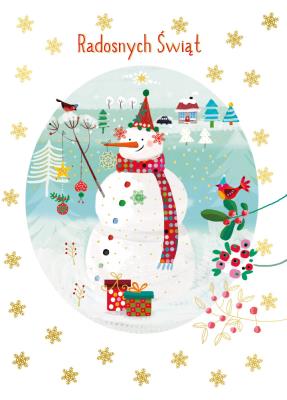 Opakowanie Karnet B6 Boże Narodzenie Bałwan